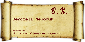 Berczeli Nepomuk névjegykártya